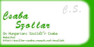 csaba szollar business card